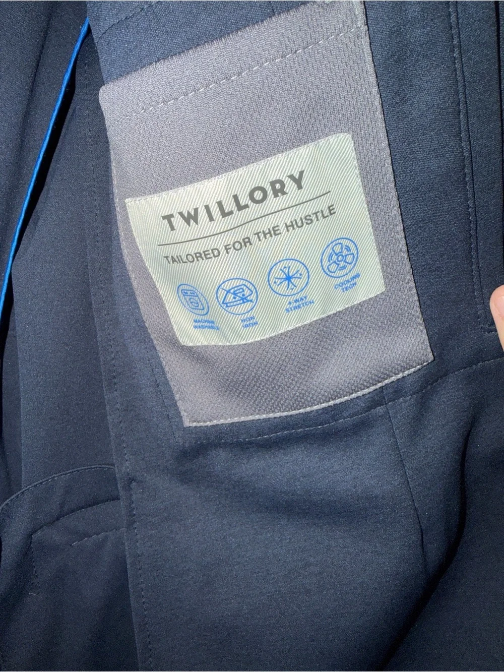 Twillory Navy Stretch Suit 46R 38x30